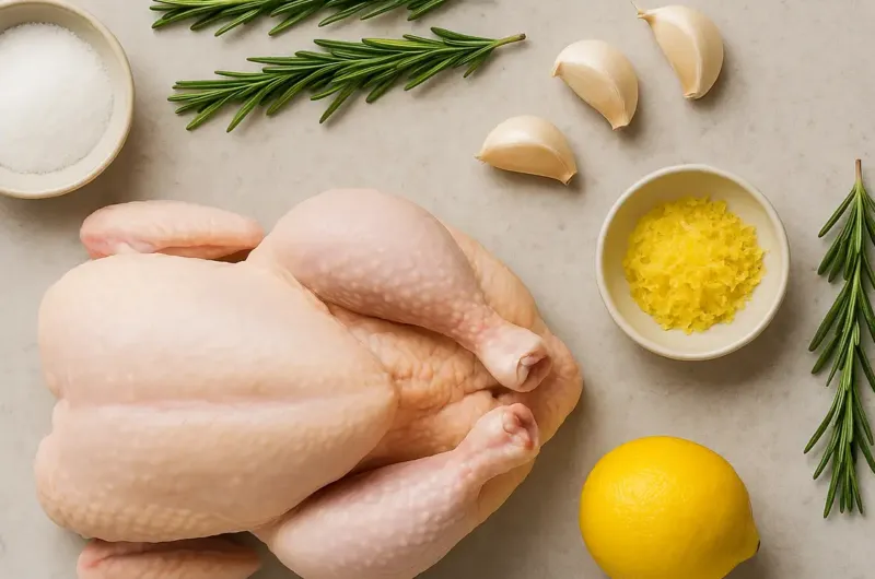 Pollo al limón y romero parrillero